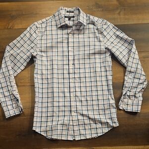 Banana Republic Blue and White Casual Button Down Shirt